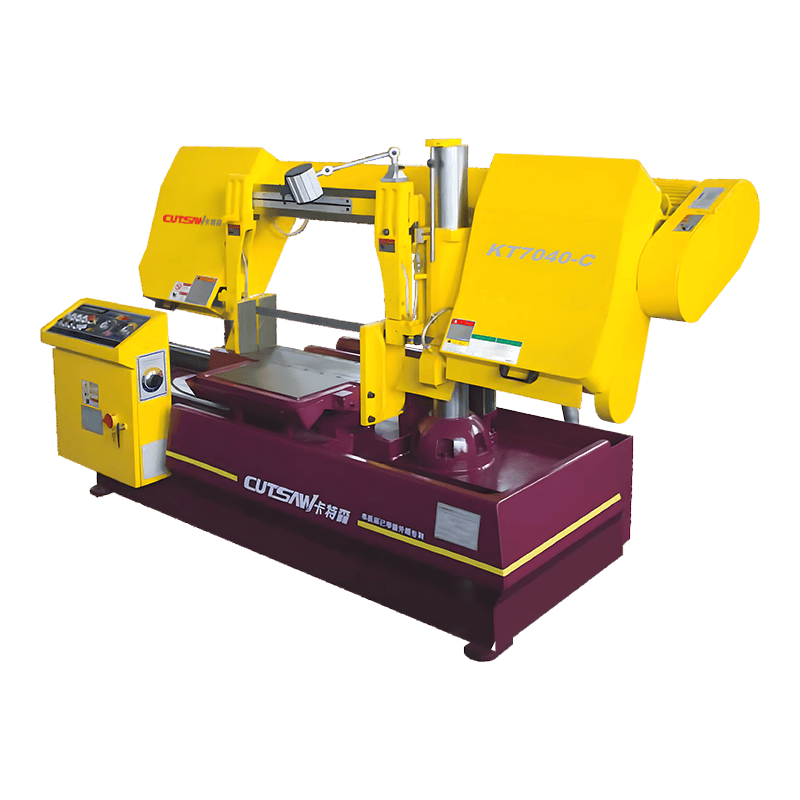 KT7040-C Double Column Pahalang na Semi Automatic Metal Cutting Band Saw Machine